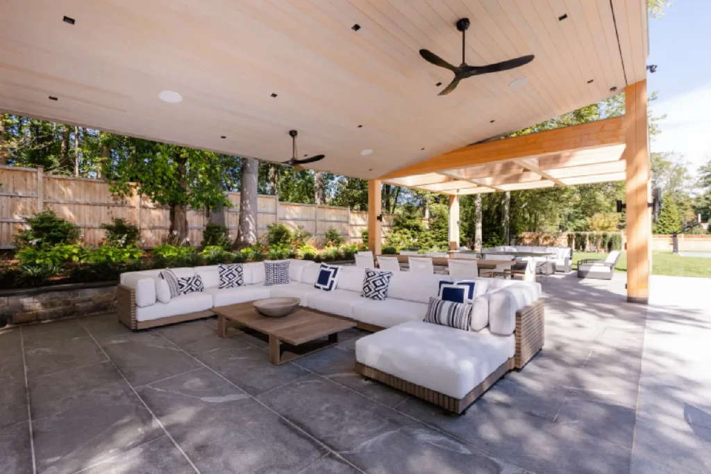 Resort House by Spring Architecture + Design, a 3,800 sq ft sustainable coastal residence featuring modern architecture, net-zero energy design, luxury outdoor living, pool house, and energy-efficient systems.