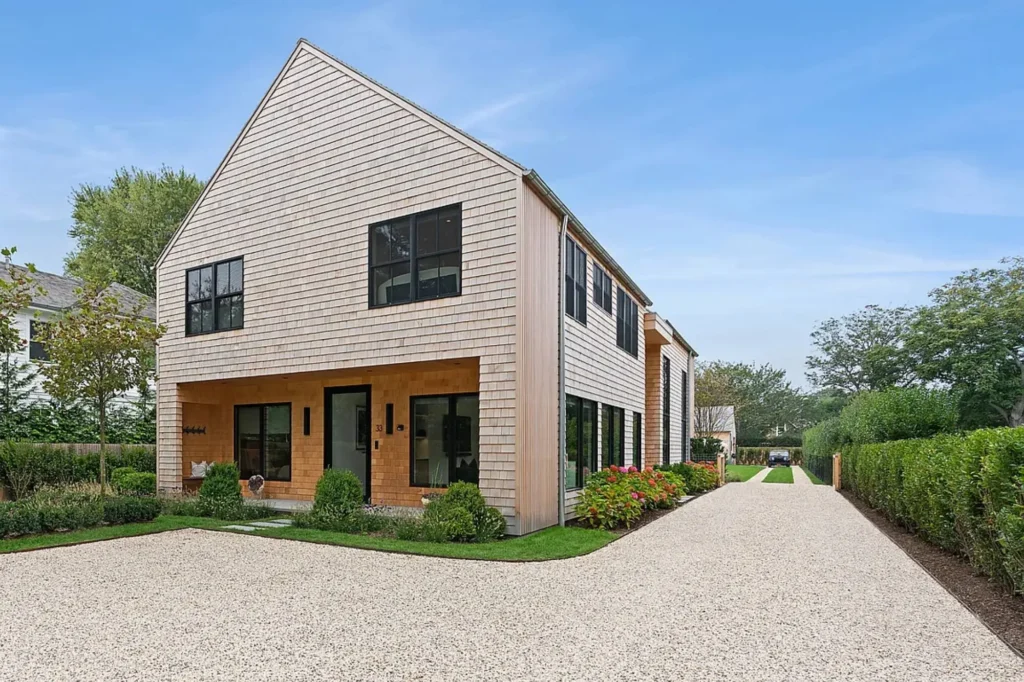 Luxury East Hampton Village House by Spring Architecture + Design, featuring passive-house principles, energy-efficient design, and sustainable modern architecture by Jessica Talley in New York